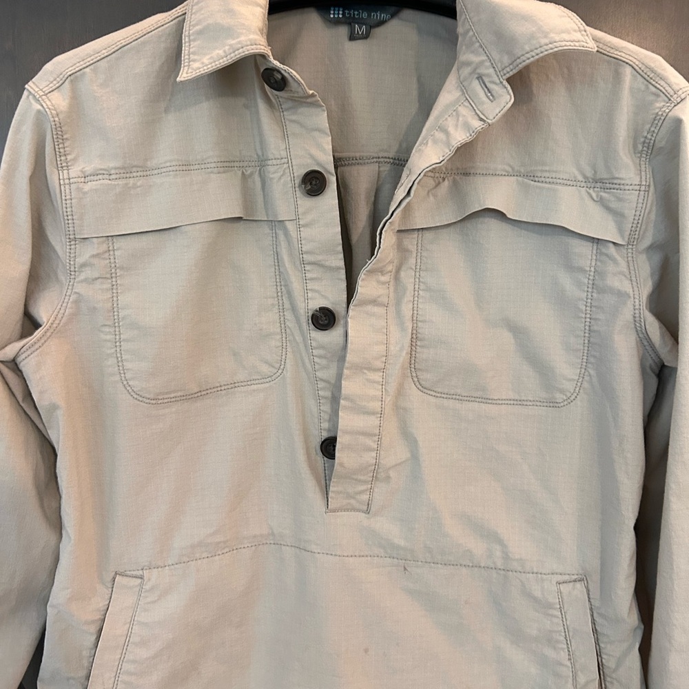 Title Nine Wren Utility Shirt Dress light gray - Picture 3 of 9